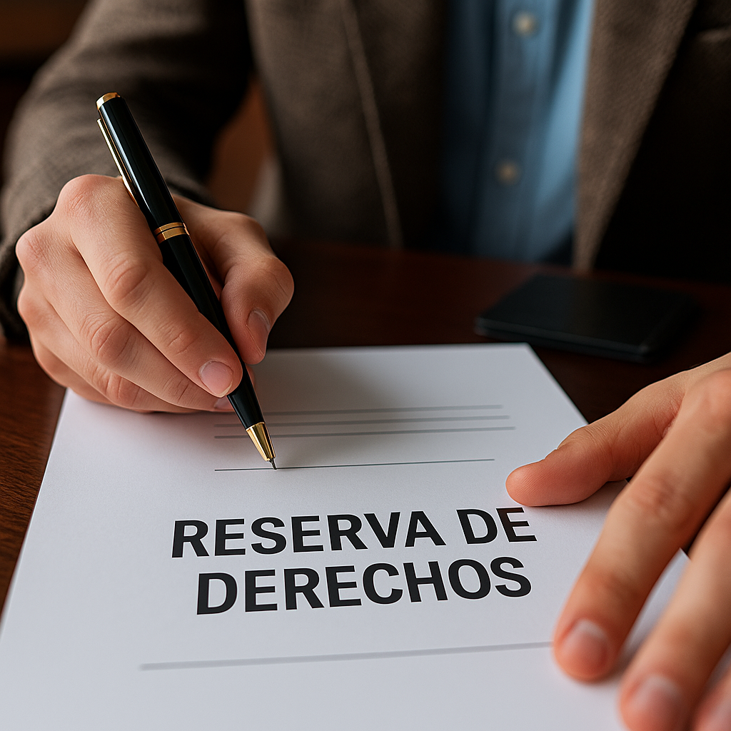 reserva de derecho